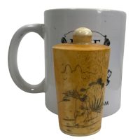 Alternative view of Vintage Chinese Snuff Smelling Salts Hand Etched Small Bottle Holder Bone Apothecary Potion Traditional Medicine c1970-1980's