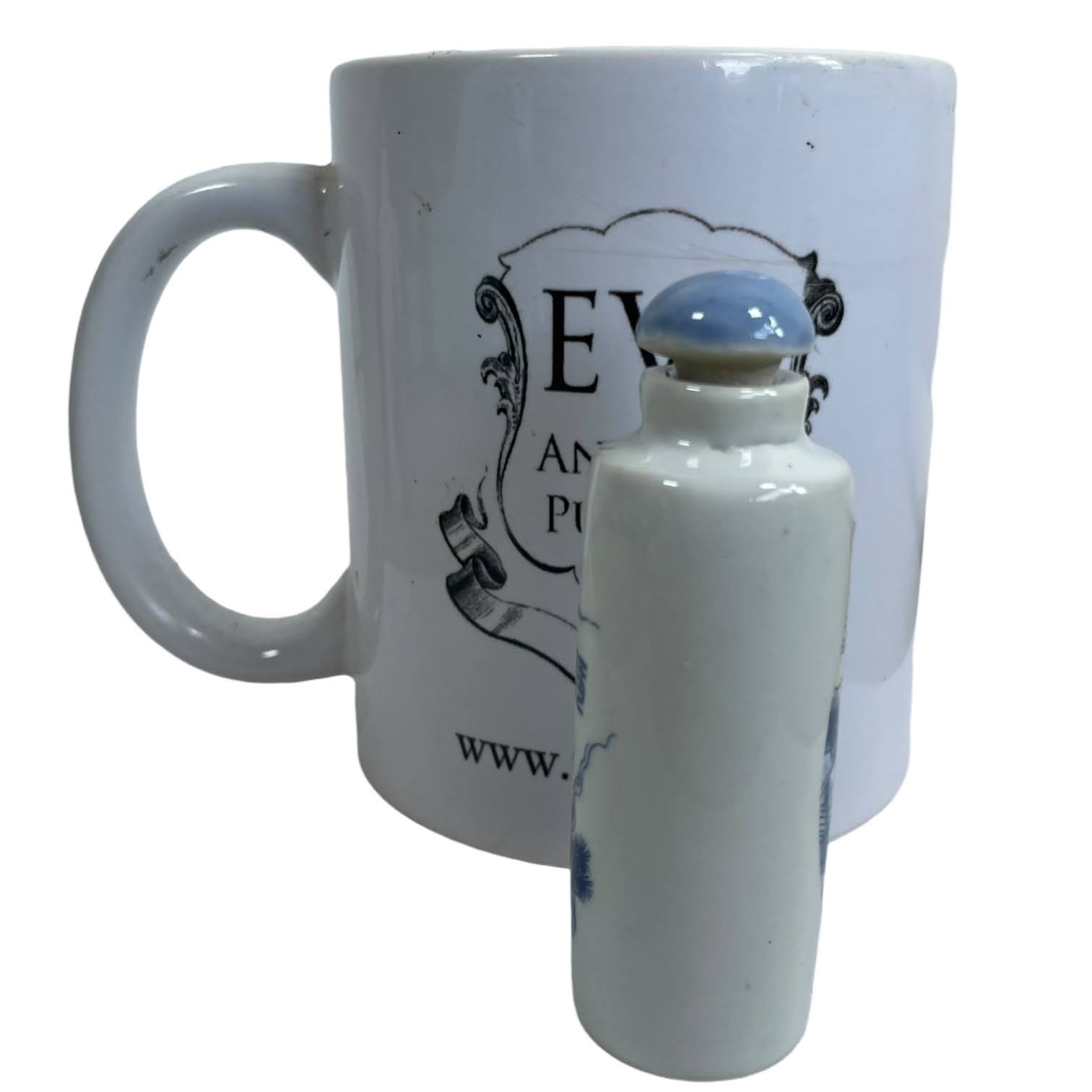 Vintage Chinese Snuff Smelling Salts Ceramic Small Bottle Holder White Apothecary Potion Traditional Medicine c1970-1980’s 2 Vintage Chinese Snuff Smelling Salts Ceramic Small Bottle Holder White Apothecary Potion Traditional Medicine c1970-1980's - Image 2