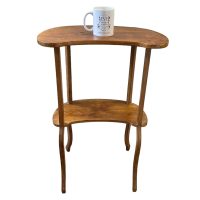 Alternative view of Vintage French Kidney Shaped Two Shelf Side Table Compact Stand Display Plinth Pot Tabouret c1940-50's