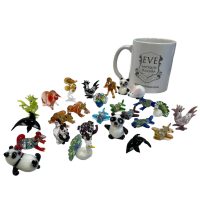 Alternative view of Vintage Hand Made Glass Small Tiny Animals Creatures Ornaments Gifts Frog Peacock Orca Plane Mouse Cockeral circa early 2000's