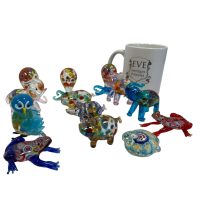 Alternative view of Vintage Hand Made Glass Small Animals Creatures Ornaments Gifts Frog Pig Owl Octopus circa early 2000's