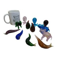 Alternative view of Vintage Hand Made Glass Small Animals Creatures Slugs Chickens Octopus Ornaments Gifts circa early 2000's