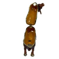 Alternative view of Vintage Decorated Bull Enamelled Metal Rhinestone Decorated Gift Trinket Jewellery Jewelry Box Storage Table Decoration c2000