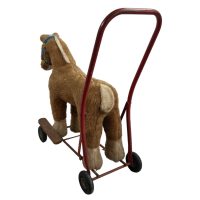 Alternative view of Vintage Irish Pedigree Toys Horse Childrens Push Along Ride Sit On Walker Toy Bedroom Decor 1960-70's