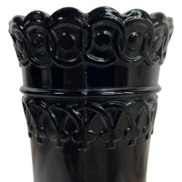 Alternative view of Vintage French Black Glass Small Vase Display Ceremony Bar Decor Ornament c1960-70's