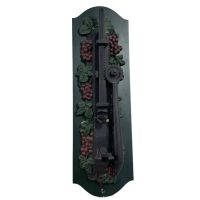 Vintage French BROKEN Wall Mounted Metal Wooden Corkscrew Cork Puller Bottle Opener Bar Cafe Restaurant Decor circa 1990's