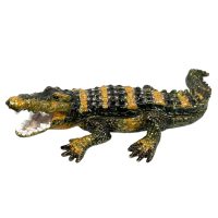Vintage Decorated Crocodile Enamelled Metal Rhinestone Decorated Gift Trinket Jewellery Jewelry Box Storage Display Decoration c2000