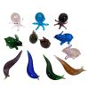 Vintage Hand Made Glass Small Animals Creatures Slugs Chickens Octopus Ornaments Gifts circa early 2000's