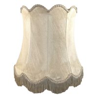 Vintage French Lamp Lampshade Shade Fabric Romantic Bedroom Boudoir Room Design circa 1970-80's