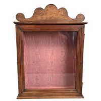 Antique French Wood Wooden Religious Cabinet Case Display Ornament Storage Box Wedding Crown Bonnet Decor c1900’s Antique French Wood Wooden Religious Cabinet Case Display Ornament Storage Box Wedding Crown Bonnet Decor c1900's