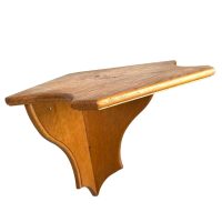 Vintage French Wooden Corner Wood Shelf Display Stand Wall Fixing Mounted Hanging Solid Heavy Plinth c1970’s / English Shop Vintage French Wooden Corner Wood Shelf Display Stand Wall Fixing Mounted Hanging Solid Heavy Plinth c1970's / English Shop