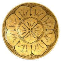 Vintage Indian Paper Mache Serving Dish Plate Wall Hanging Display Circular Tray Platter Decorative Table circa 1970-80's