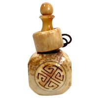Vintage Chinese Snuff Smelling Salts Hand Painted Small Bottle Holder Bone Apothecary Potion Traditional Medicine c1970-1980’s Vintage Chinese Snuff Smelling Salts Hand Painted Small Bottle Holder Bone Apothecary Potion Traditional Medicine c1970-1980's
