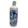 Vintage Chinese Snuff Smelling Salts Ceramic Small Bottle Holder White Apothecary Potion Traditional Medicine c1970-1980's