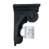 Alternative view of Antique French Large Plaster Corniche Wall Hanging Faux Stone Plinth Display Stand Display Mantlepiece Wall Decor Prop c1900's