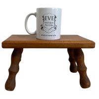 Alternative view of Vintage French Bench Stool Small Bobbin Style Footrest Step Kneeler Seat Side Stand Flower Pot Display Shelf Prop Tabouret c1970's