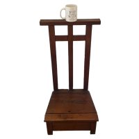 Alternative view of Vintage French Wooden Prayer Praying Kneel Knee Kneeler Step Stool Book Storage Tabouret Chair Prop circa 1960's