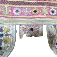 Alternative view of Vintage Indian Rabari Door Window Gate Entrance Topper Over Doorway Passageway Wall Hanging Rug Decorative Mat Carpet c1960's