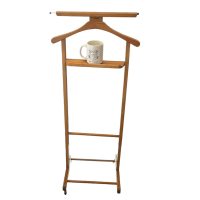 Alternative view of Vintage Italian Reguita Valet Butler Stand Wooden Clothes Hanger Suit Costume Bedroom Hotel Decor Storage B&B DAMAGED REPAIRED c1970's