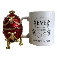 Alternative view of Vintage Decorated Egg Enamelled Metal Rhinestone Decorated Gift Trinket Jewellery Jewelry Box Storage Table Decoration c2000