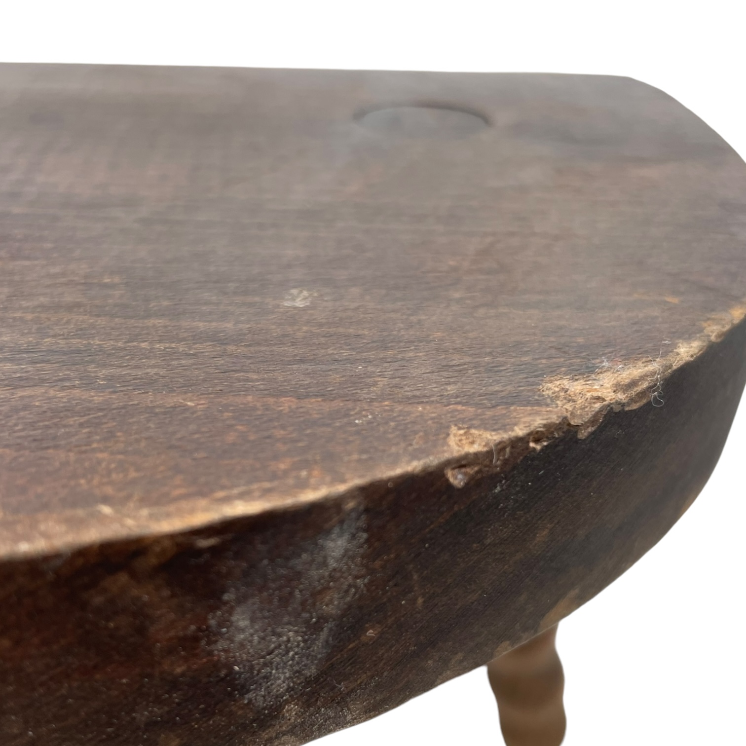 Vintage French Wooden Tripod Bobbin Leg Milking Stool Chair Seat Table Farm D Shaped Seat Plant Rest Stand Plinth Tabouret c1960-70’s 6 Vintage French Wooden Tripod Bobbin Leg Milking Stool Chair Seat Table Farm D Shaped Seat Plant Rest Stand Plinth Tabouret c1960-70's - Image 6