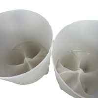 Alternative view of Vintage French Stool Starck Rest Chair Seat Rest Plinth Stand Display Tabouret White Transluscent Designer Storage Tabouret c1990's