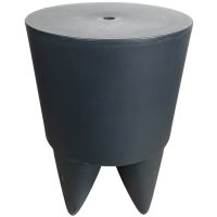 Vintage French Stool Starck Rest Chair Seat Rest Plinth Stand Display Plastic Tabouret Grey Designer Storage Tabouret c1990's