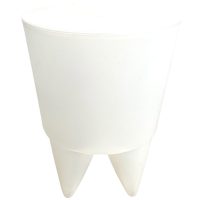 Vintage French Stool Starck Rest Chair Seat Rest Plinth Stand Display Tabouret White Transluscent Designer Storage Tabouret c1990's