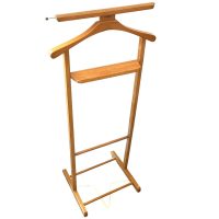 Vintage Italian Reguita Valet Butler Stand Wooden Clothes Hanger Suit Costume Bedroom Hotel Decor Storage B&B DAMAGED REPAIRED c1970's