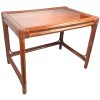 Vintage Asian Thai Wooden Wood Pole Side Table Stand Plinth Rattan Wrapped Joint circa 1970-80's