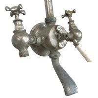 Alternative view of Vintage French Saunier Duval Paris Chromed Metal Bathroom Shower Hot Cold Mixer Froid Chaud Faucet Water Tap Taps Shower c1940-50s