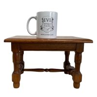 Alternative view of Vintage French Bench Stool Small Step Table Wooden Wood Chair Seat Step Side Stand Flower Pot Display Shelf Prop Tabouret c1970-80's