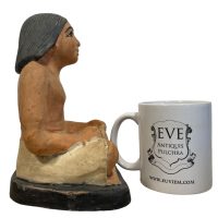 Alternative view of Vintage French Egyptian The Scribe Reproduction Of Egyptian Small Ornament Display Decor Terracotta Clay c1970-80's