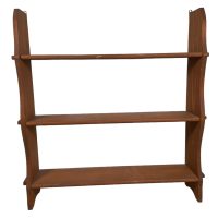 Alternative view of Vintage French Wooden Wood Stand Three Shelf Ornament Display Shelfs Kitchen Display Wall Mounted circa 1970-80's