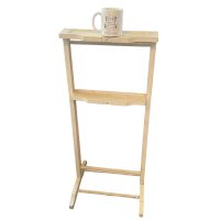 Alternative view of Vintage French Valet Butler Stand Wooden Clothes Hanger Suit Costume Bedroom Hotel Decor Storage B&B Top Hanger Missing c1950-60's