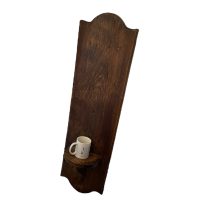 Alternative view of Antique Church Chapel Icon Wall Shelf French Wooden Wood Sideboard Ornament Font Stand Display Fixing Ornate Plinth c1920-30's