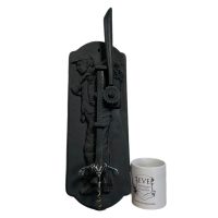 Alternative view of Vintage French Wall Mounted Metal Corkscrew Cork Puller Bottle Opener Bar Cafe Restaurant Decor circa 1980-90's