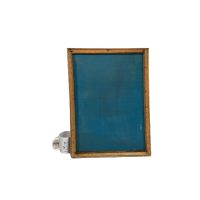 Alternative view of Vintage African Tropical Forest Hut Jungle River Boats Painting Acrylic Skyline Bushes Trees Scenic On Canvas Signed c1950-60's