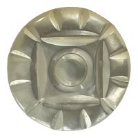 Alternative view of Antique French INDIVIDUAL Mother Of Pearl Plain Thick Gaming Chip Counter Token Hand Carved Engraved circa 1900's