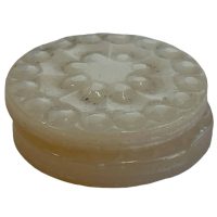 Alternative view of Antique French INDIVIDUAL Mother Of Pearl Plain Thick Gaming Chip Counter Token Hand Carved Engraved circa 1900's