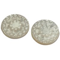 Antique French INDIVIDUAL Mother Of Pearl Plain Thick Gaming Chip Counter Token Hand Carved Engraved circa 1900's