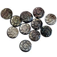 Antique French Tiny Small INDIVIDUAL Mother Of Pearl Plain Gaming Chip Counter Token Hand Carved Engraved circa 1920's