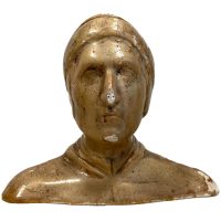 Vintage French Faded Gold White Plaster Bust Dantes Head Small Ornament Figurine Display Gift Writer Author Playwright c1920-30’s Vintage French Faded Gold White Plaster Bust Dantes Head Small Ornament Figurine Display Gift Writer Author Playwright c1920-30's