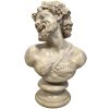 Vintage Italian Bacchus Greek God Wine Agriculture Fertility Stone Bust Head Ornament Figurine c1950's