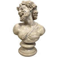 Vintage Italian Bacchus Greek God Wine Agriculture Fertility Stone Bust Head Ornament Figurine c1950’s Vintage Italian Bacchus Greek God Wine Agriculture Fertility Stone Bust Head Ornament Figurine c1950's