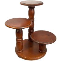 Vintage French Triple Plant Stand Plinth Table Wooden Side Flower Pot Ornament Display Shelf Prop Design Tabouret c1980’s Vintage French Triple Plant Stand Plinth Table Wooden Side Flower Pot Ornament Display Shelf Prop Design Tabouret c1980's
