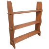 Vintage French Wooden Wood Stand Three Shelf Ornament Display Shelfs Kitchen Display Wall Mounted circa 1970-80's