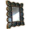 Vintage Mirror South American Peruvian Wall Hanging Wood Glass One-Off Small Decorative Cloakroom c1980-90's