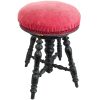 Piano Stool Antique French Traditional Wooden Black Small Chair Stand Display Rest Plinth Seating Tabouret c1900's