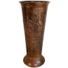 Vintage French Small Copper Metal Umbrella Walking Stick Stand Storage Pot Container Hallway Entryway Fireplace c1970-80's